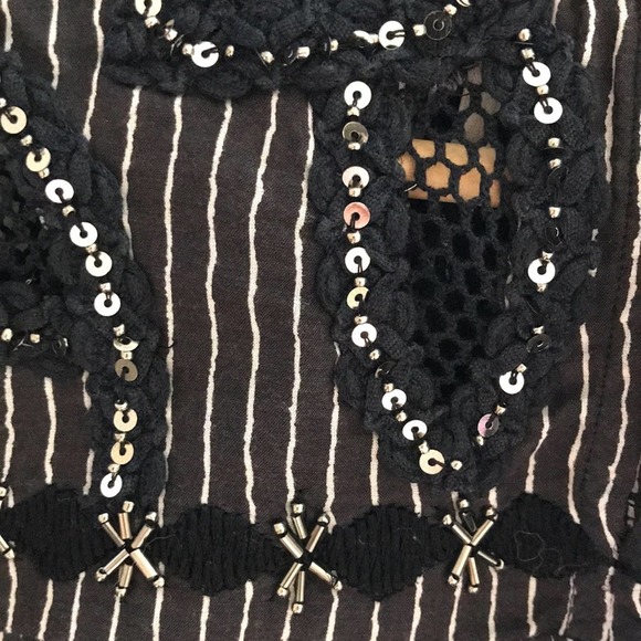 Free people bohemian beaded embroidered top sz XS - Picture 8 of 9